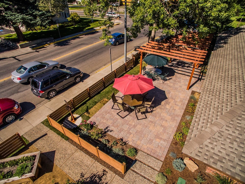 Patio built with pavers