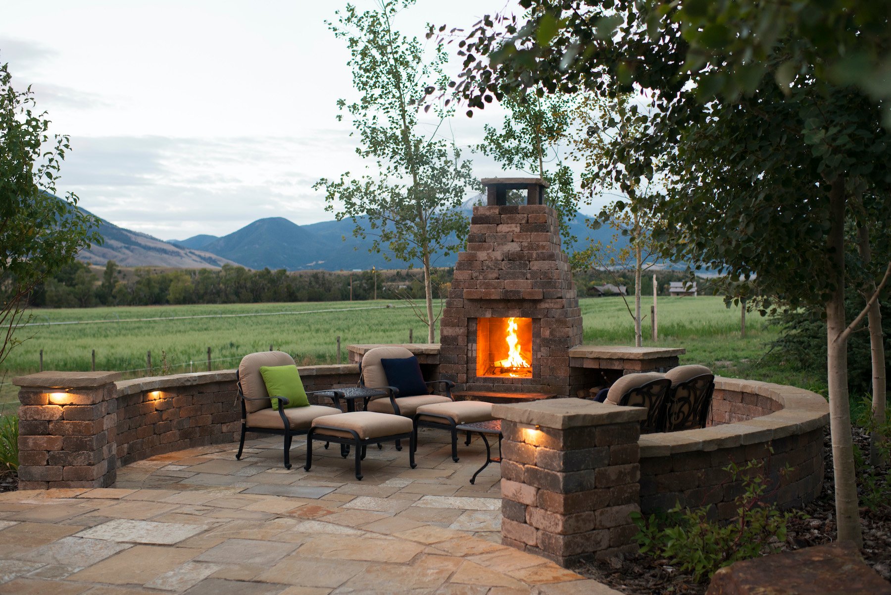 Fire place and landscape lighting