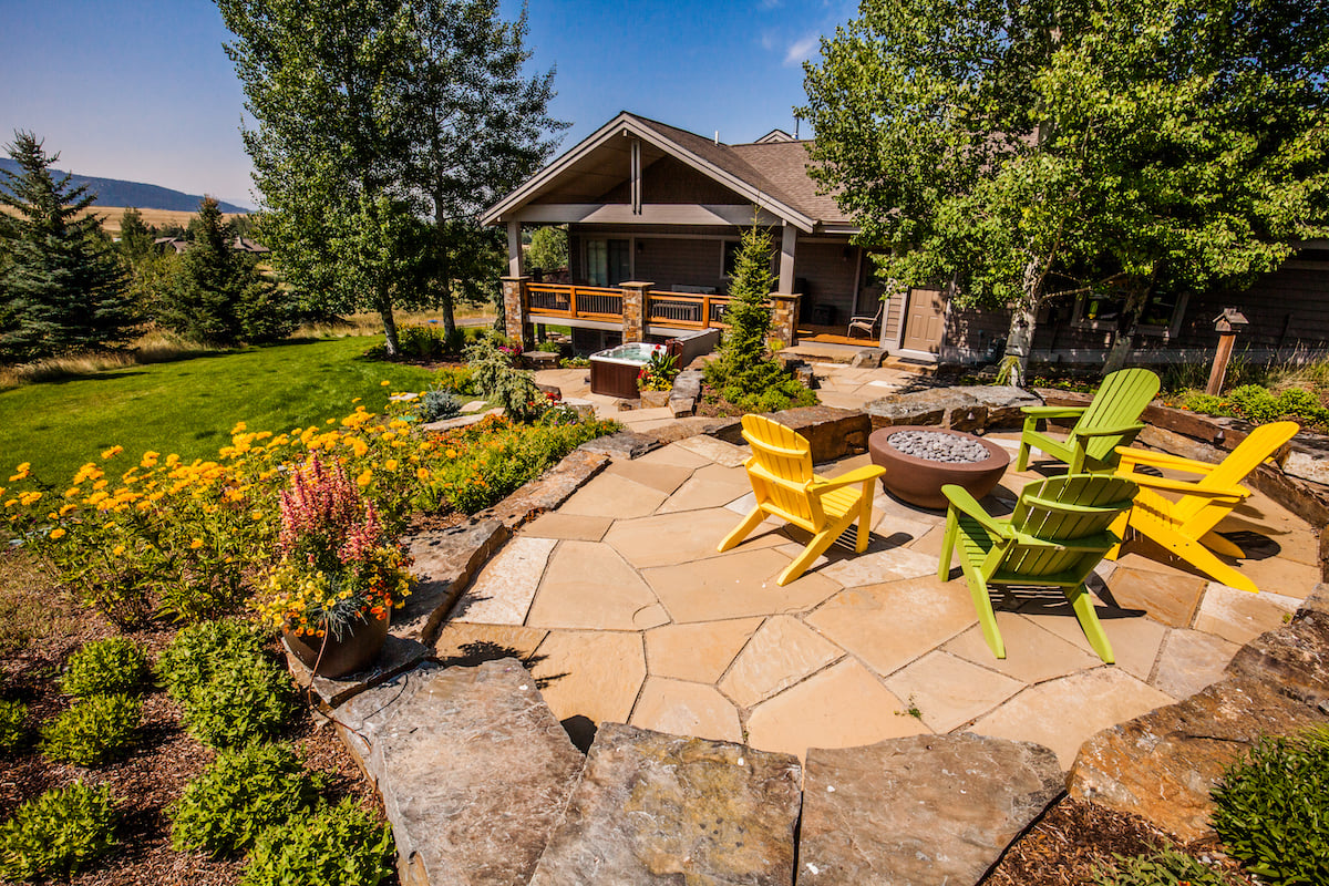 fire pit area off of patio