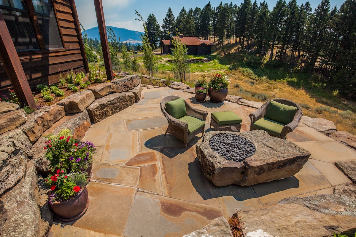 patio with fire pit