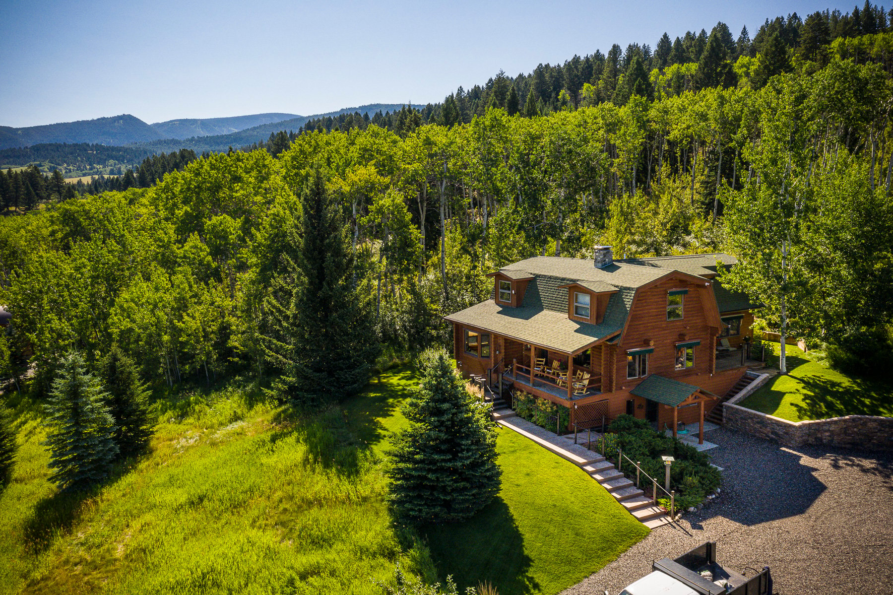 Aerial view of a maintenance property 