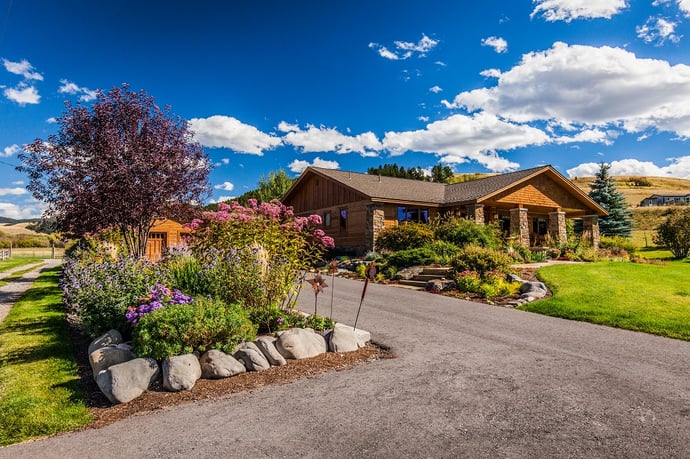 nicely trimmed shrubs and plants